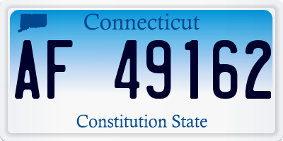 CT license plate AF49162