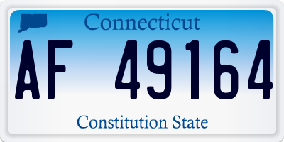 CT license plate AF49164