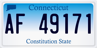 CT license plate AF49171