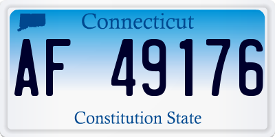 CT license plate AF49176