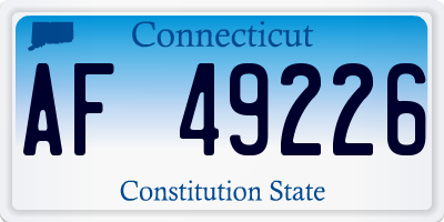CT license plate AF49226