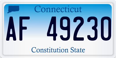 CT license plate AF49230