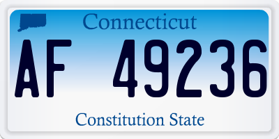 CT license plate AF49236