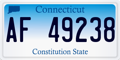 CT license plate AF49238
