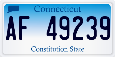 CT license plate AF49239