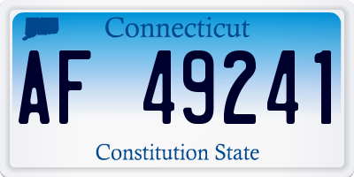 CT license plate AF49241