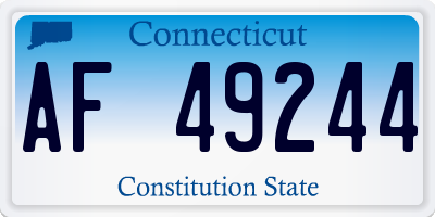 CT license plate AF49244
