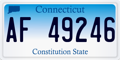 CT license plate AF49246