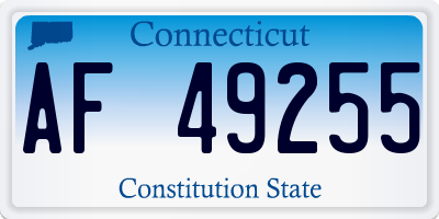 CT license plate AF49255