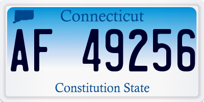 CT license plate AF49256