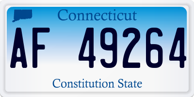 CT license plate AF49264