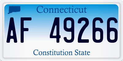 CT license plate AF49266