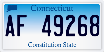 CT license plate AF49268