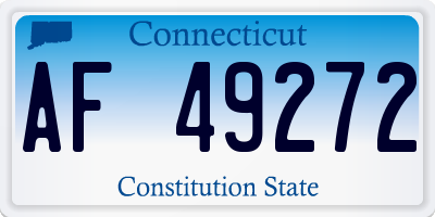 CT license plate AF49272