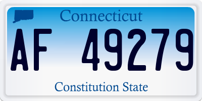 CT license plate AF49279