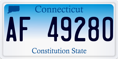 CT license plate AF49280