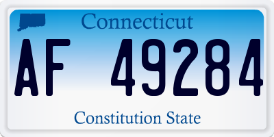 CT license plate AF49284