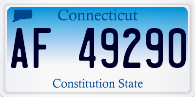 CT license plate AF49290