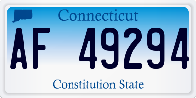 CT license plate AF49294
