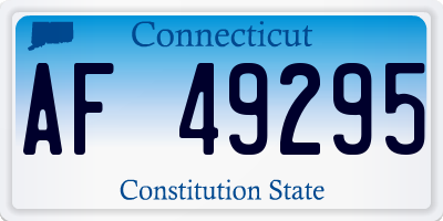 CT license plate AF49295