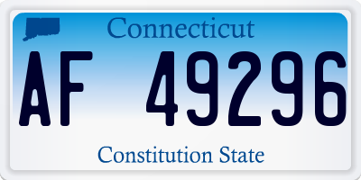 CT license plate AF49296