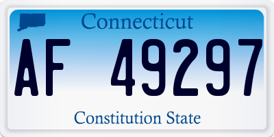 CT license plate AF49297