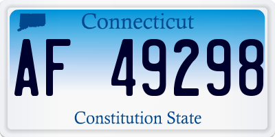 CT license plate AF49298