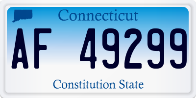 CT license plate AF49299