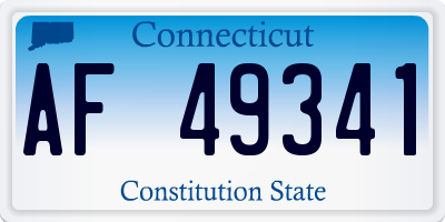 CT license plate AF49341