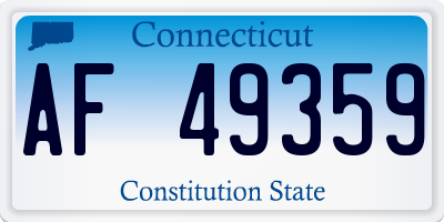 CT license plate AF49359