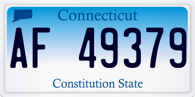CT license plate AF49379