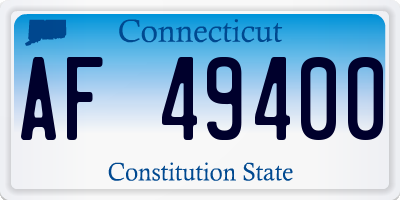 CT license plate AF49400