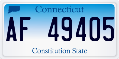 CT license plate AF49405