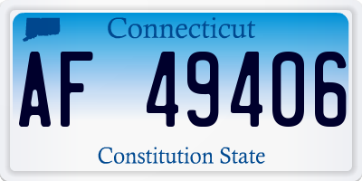 CT license plate AF49406