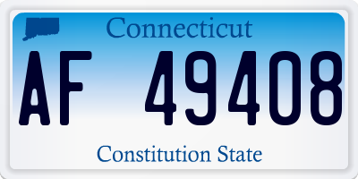 CT license plate AF49408
