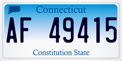 CT license plate AF49415