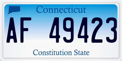 CT license plate AF49423