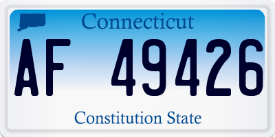 CT license plate AF49426