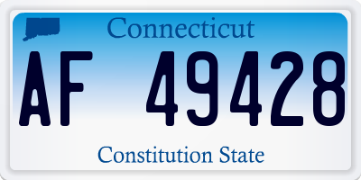 CT license plate AF49428