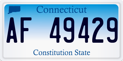 CT license plate AF49429