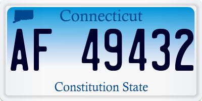 CT license plate AF49432