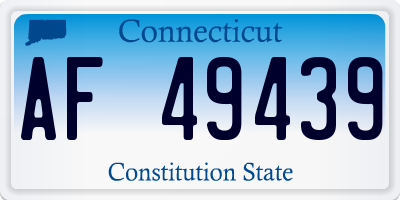 CT license plate AF49439