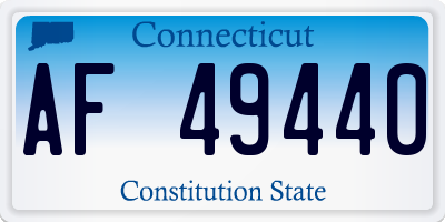 CT license plate AF49440