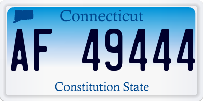 CT license plate AF49444