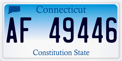 CT license plate AF49446