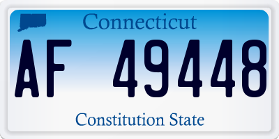 CT license plate AF49448