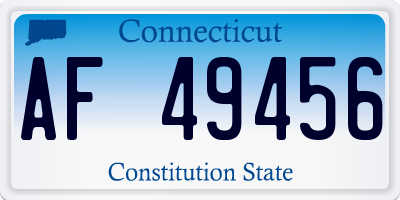 CT license plate AF49456