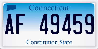 CT license plate AF49459