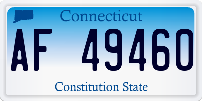CT license plate AF49460