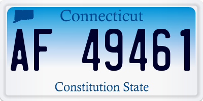 CT license plate AF49461